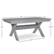 Pemberly Row 6-Piece Wood Dining Set Padded Seats & Bench in Weathered Gray/Tan
