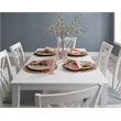 Pemberly Row Seven Piece Wood Dining Set in White