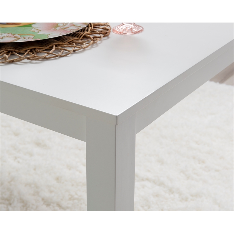 Pemberly Row Seven Piece Wood Dining Set in White