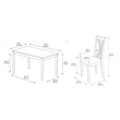 Pemberly Row Seven Piece Wood Dining Set in White