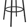 Pemberly Row 24'' Transitional Metal Swivel Barstool in Black/Tan (Set of 3)
