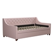 Pemberly Row Daybed and Trundle in Pink Linen