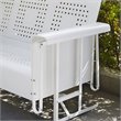 Pemberly Row Metal Gliding Patio Sofa w/ Rocking Mechanism in White
