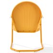 Pemberly Row Industrial Steel Metal Patio Chair in Tangerine Gloss