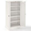 Pemberly Row 2-Door Coastal Wood Accent Cabinet in Distressed White