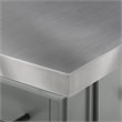 Pemberly Row Transitional Wood/Stainless Steel Kitchen Island in Gray/Chrome