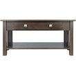 Pemberly Row Transitional Solid Wood Storage Coffee Table in Oyster Gray