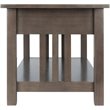 Pemberly Row Transitional Solid Wood Storage Coffee Table in Oyster Gray