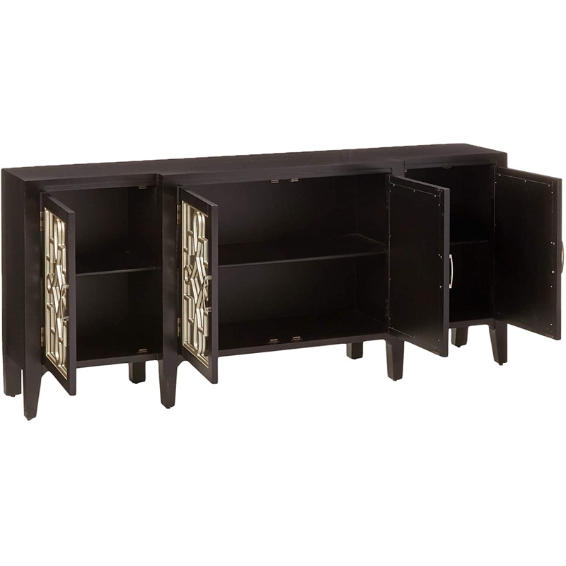 Pemberly Row Console Table in Antique Black