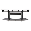 Pemberly Row Contemporary Wood Music Recording Studio Desk in Black Oak