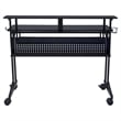 Pemberly Row Contemporary Wood Music Recording Studio Desk in Black