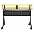 Pemberly Row Contemporary Wood Music Recording Studio Desk in Yellow/Black