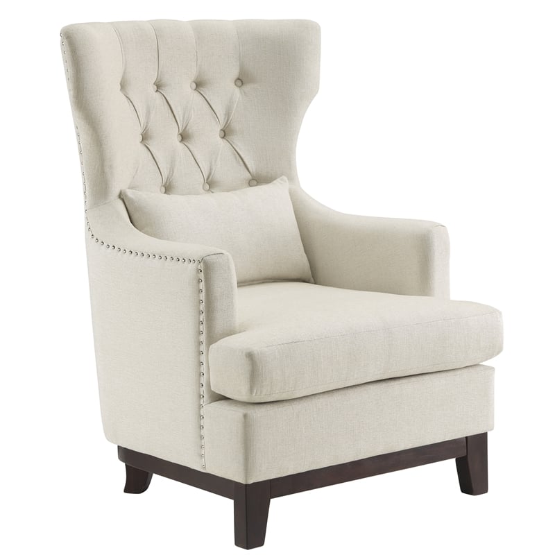 wingback chair beige