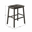 Pemberly Row 3 Piece Faux Marble Top Counter Height Dining Set in Black