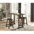 Pemberly Row 3 Piece Wood Counter Height Dining Set in Brown Cherry