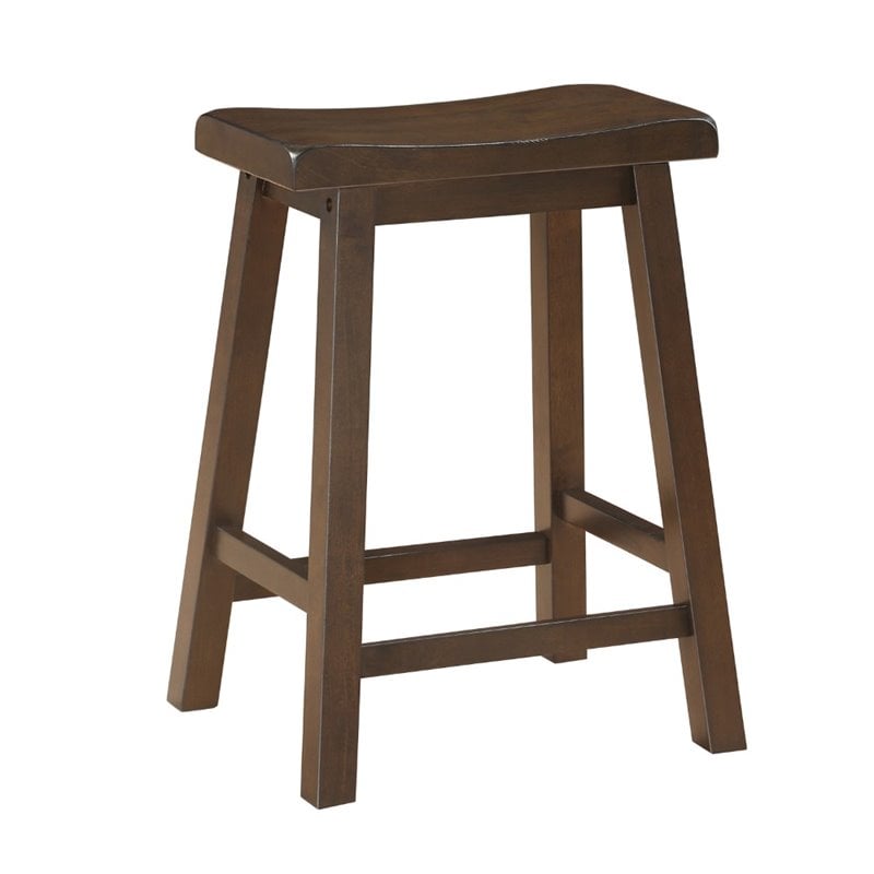 pemberly row 3 piece wood counter height dining set in brown cherry