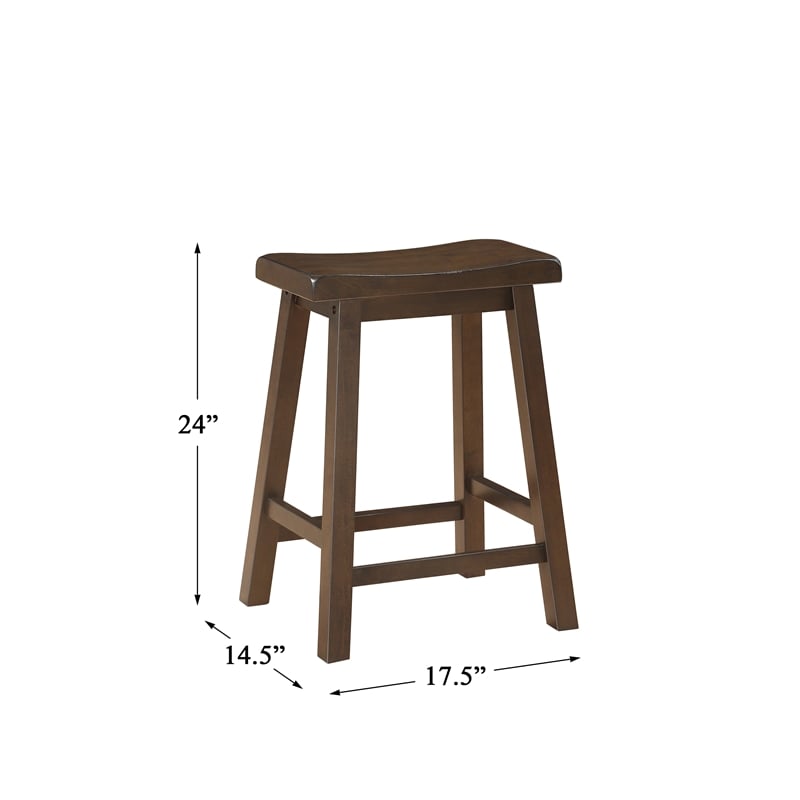 pemberly row 3 piece wood counter height dining set in brown cherry