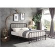 Pemberly Row Traditional Metal Queen Platform Bed in Dark Bronze