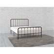 Pemberly Row Traditional Metal Queen Platform Bed in Dark Bronze