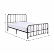 Pemberly Row Traditional Metal Queen Platform Bed in Dark Bronze