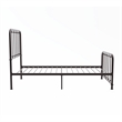 Pemberly Row Traditional Metal Twin Platform Bed in Dark Bronze