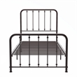 Pemberly Row Traditional Metal Twin Platform Bed in Dark Bronze