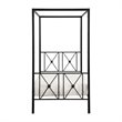 Pemberly Row Transitional Metal Twin Size Canopy Platform Bed in Black