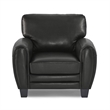 Pemberly Row 19'' Contemporary Faux Leather Upholstered Accent Chair in Black