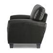 Pemberly Row 19'' Contemporary Faux Leather Upholstered Accent Chair in Black