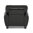 Pemberly Row 19'' Contemporary Faux Leather Upholstered Accent Chair in Black