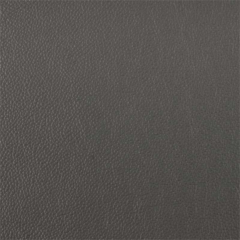 Pemberly Row Leather Match Loveseat in Dark Gray