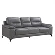 Pemberly Row Leather Match Sofa in Dark Gray