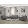 Pemberly Row Leather Match Sofa in Dark Gray