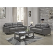 Pemberly Row Leather Match Sofa in Dark Gray