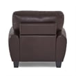 Pemberly Row 19'' Contemporary Faux Leather Accent Chair in Dark Brown