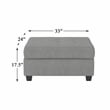 Pemberly Row Microfiber Ottoman with Storage in Gray