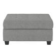 Pemberly Row Microfiber Ottoman with Storage in Gray