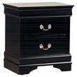 Pemberly Row Traditional 2-Drawer Wood Nightstand in Black
