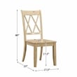 Pemberly Row Contemporary Wood Dining Room Side Chair in Buttermilk (Set of 2)