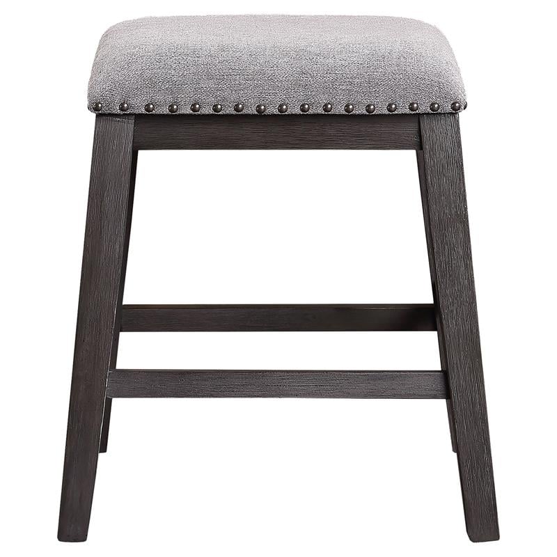 Pemberly Row Contemporary Wood Counter Height Stools in Gray (Set of 2)