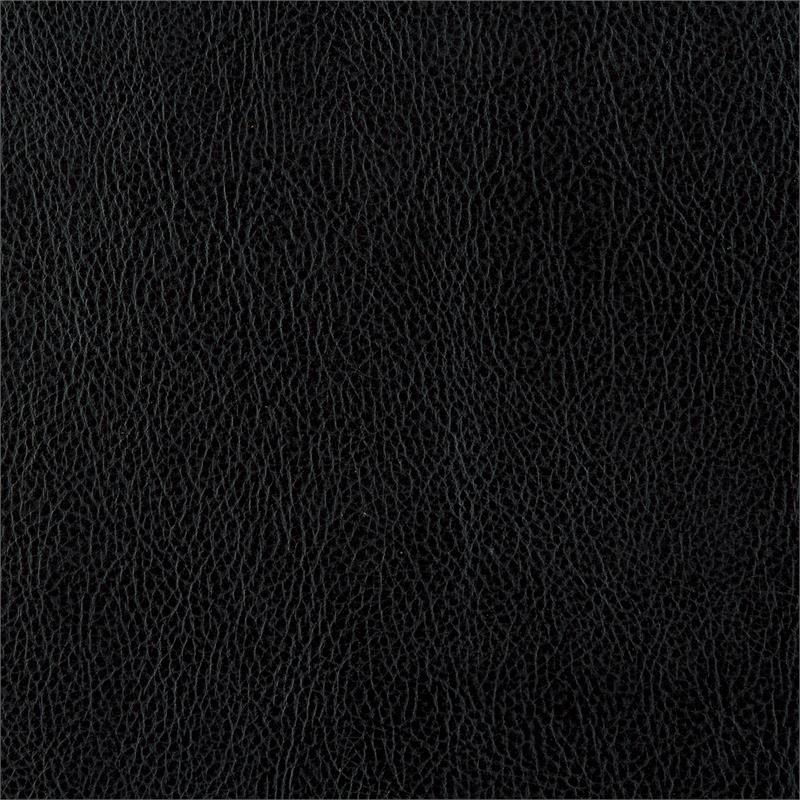 Pemberly Row Traditional Faux Leather Glider Reclining Chair in Black