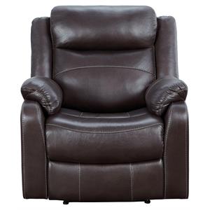 pemberly row traditional microfiber reclining chair