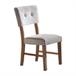 Pemberly Row Wood Dining Room Side Chairs in Light Oak and Gray (Set of 2)
