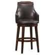 Pemberly Row Wood Pub Height Swivel Stools in Dark Brown (Set of 2)