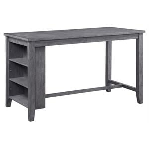 Pemberly Row Contemporary Wood Counter Height Dining Table in Gray