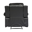 Pemberly Row Traditional Faux Leather Reclining Chair in Black