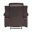 Pemberly Row Traditional Faux Leather Reclining Chair in Brown