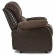 Pemberly Row Traditional Microfiber Reclining Chair in Chocolate