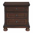 Pemberly Row 3-Drawers Traditional Wood Nightstand in Brown Cherry