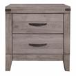 Pemberly Row 2-Drawers Contemporary Wood Nightstand in Gray